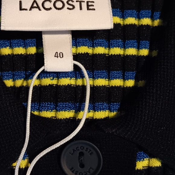 AUTHENTIC LACOSTE X GOOP, WOMEN’S MULTI-COLOR SHORT SLEEVE POLO-SIZE 10 - Picture 9 of 12